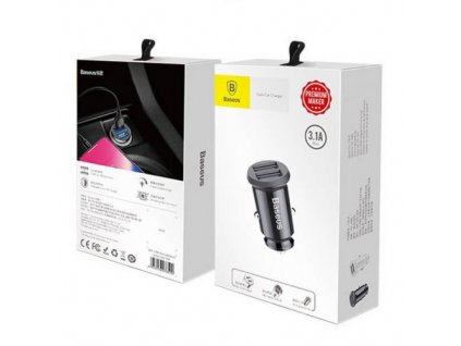 Baseus Car Charger Grain 3.1A Black (CCALL-ML01)