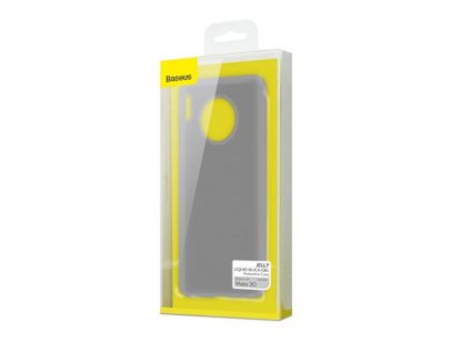 Baseus Huawei Mate 30 case Jelly Liquid Silica Gel Transparent Black (WIHWMATE30-GD01)