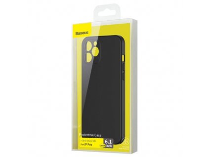 Baseus iPhone 12 Pro case Liquid Silica Gel Black (WIAPIPH61P-YT01)