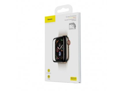 Baseus iWatch 0.2 mm, Full-screen curved T-Glass soft screen protector 44mm, Black (SGAPWA4-H01)