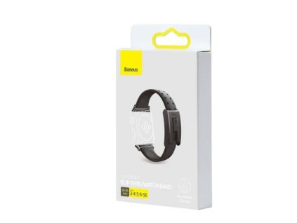 Baseus iWatch Slip-Thru Watch Elastic Band for Watch (Series 3 / 4 / 5 / 6 / SE), 38mm / 40mm Black (LBWSE-01)