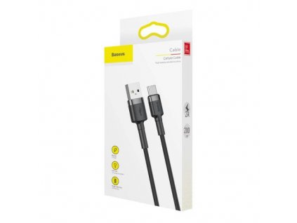 Baseus Type-C Cafule cable 2A, 3m Gray/Black (CATKLF-UG1)