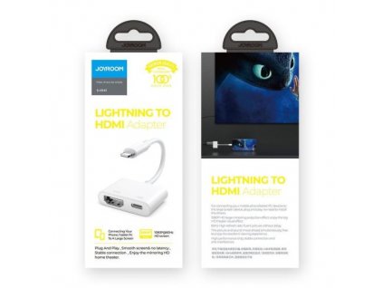 Joyroom Converter Lightning (male) to Digital HDMI (female) + Lightning (female), FullHD 1080p, 60Hz, White (S-H141)