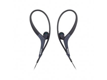 Sony MDR-AS400 Wired In-Ear Headphones with Adjustable Ear Loop, Splashproof, Black EU
