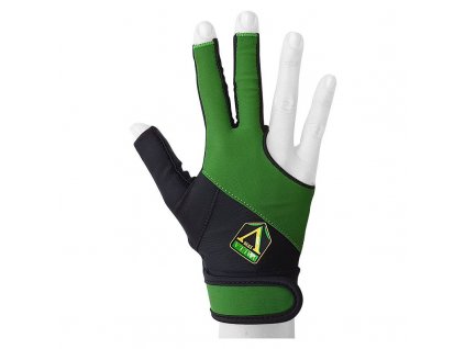 Kulečníková rukavice Longoni Vaula SX, černo-zelená pro leváky