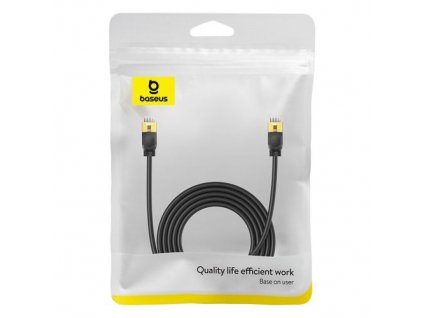 Baseus Network Cable High Speed (CAT7) of RJ45 (thin cable) 10 Gbps, 3m, Black (B00133208111-04)