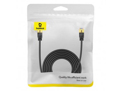 Baseus Network Cable High Speed (CAT7) of RJ45 (thin cable) 10 Gbps, 5m, Black (B00133208111-05)