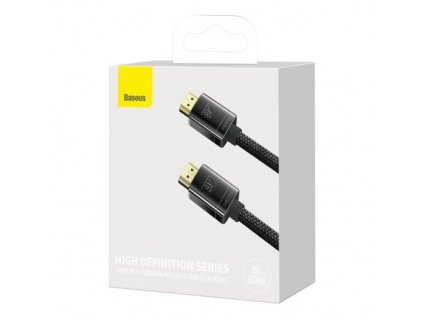 Baseus Video Cable High Definition Series HDMI2.1, HDMI 8K, 2.0 4K, 60 Hz, 1m, Black (WKGQ000001)