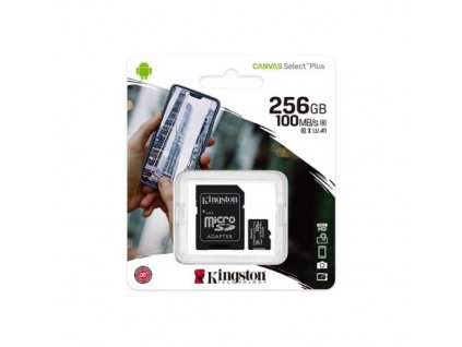 Kingston MicroSD Card Canvas Select Plus 256GB Class 10 + Adapter SDCS2/256