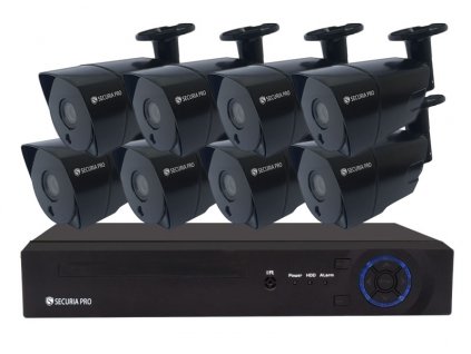 Securia Pro AHD kamerový set 2MPx AHD8CHV2-B