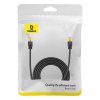 Baseus Network Cable High Speed (CAT7) of RJ45 (thin cable) 10 Gbps, 3m, Black (B00133208111-04)