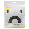 Baseus Network Cable High Speed (CAT7) of RJ45 (thin cable) 10 Gbps, 5m, Black (B00133208111-05)