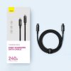 Baseus Type-C to Type-C Tungsten Gold Series Cable 480Mb/s, 240W, 3m, Black (CAWJ040201)