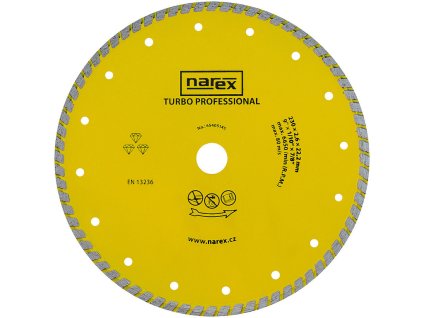 Diamantový kotúč Narex TURBO PROFESSIONAL 230 mm