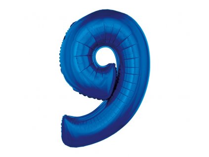 foliovy balon cislo 9 modra 92 cm 763