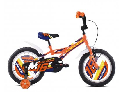 Detský bicykel Capriolo BMX 16"HT MUSTANG oranžovo-modro-čierne