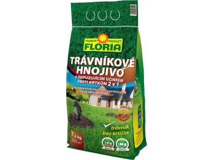 Hnojivo Agro Floria trávnikové s odpudzujúcim účinkom proti krtkom 7.5 kg