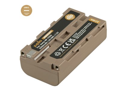 Batéria Jupio NP-F550 *ULTRA C* 3350mAh s USB-C vstupem pro nabíjení