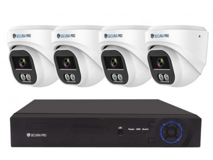 Securia Pro IP kamerový systém NVR4CHV4S-W DOME smart, biely