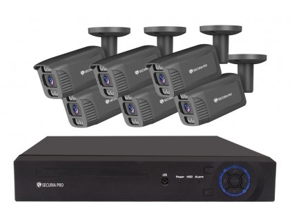 Securia Pro IP kamerový systém NVR6CHV5S-B smart, čierny