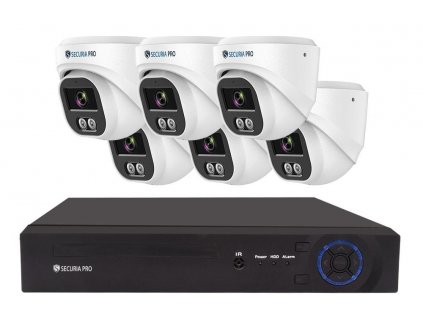 Securia Pro IP kamerový systém NVR6CHV5S-W DOME smart, biely