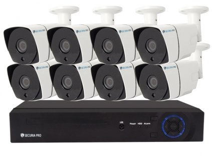 Securia Pro AHD kamerový systém 2MPx AHD8CHV2-W