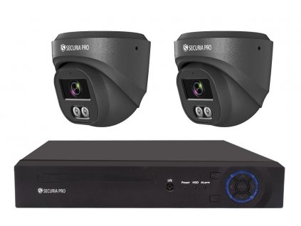 Securia Pro kamerový systém NVR2CHV8S-B DOME smart, čierny