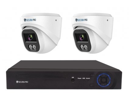 Securia Pro kamerový systém NVR2CHV8S-W DOME smart, biely