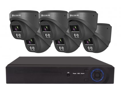 Securia Pro kamerový systém NVR6CHV8S-B DOME smart, čierny