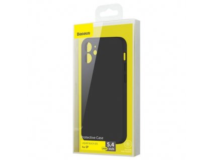 Baseus iPhone 12 mini case Liquid Silica Gel čierna (WIAPIPH54N-YT01)