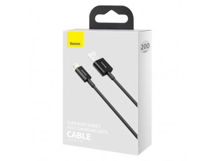 Baseus Lightning Superior Series cable, Fast Charging, Data 2.4A, 2m čierna (CALYS-C01)
