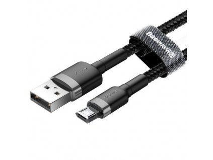 Baseus Micro USB Cafule Cable 2.4A 1m Gray + čierna (CAMKLF-BG1)