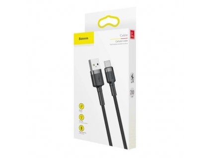 Baseus Type-C Cafule cable 2A, 3m Gray/čierna (CATKLF-UG1)