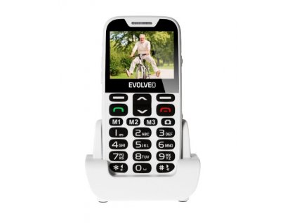Mobilný telefón Evolveo EasyPhone XD so stojankom, biely