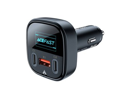 Car Charger Acefast B5, 101W, 2x USB-C + USB, OLED (black)