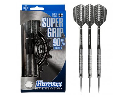 Šípky Harrows steel Supergrip R 28g, 90% wolfram