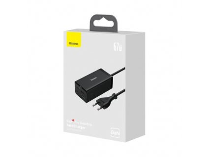 Baseus HUB GaN5 Pro Fast Charger C+C+U+HDMI with Power Cable 1.5m + Type-C to Type-C cable (1m, 100W, 40Gb/s), čierna EU (CCGP110201)