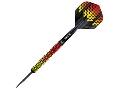 Sada steel šípok Winmau Firestorm Flame Parallel 24g, 90% wolfram