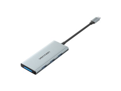 Hub USB-C do HDMI, 3x USB 3.0, SD, TF, PD Vention TOPHB 0,15m Szary
