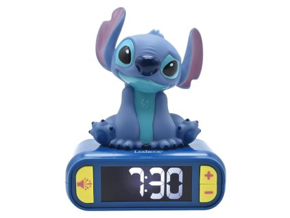 Digital alarm clock with a Stitch 3D nightlight Lexibook
