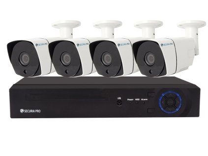 Securia Pro AHD kamerový systém AHD4CHV5S-W