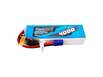 Gens ace G-Tech 4000mAh 22.2V 45C 6S1P Lipo Battery Pack with EC5 plug