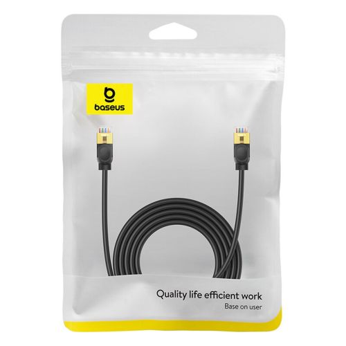 Baseus Network Cable High Speed (CAT7) of RJ45 (thin cable) 10 Gbps, 3m, čierna (B00133208111-04)
