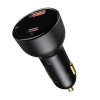 Car charger Baseus Superme, USB, USB-C, 100W (black)