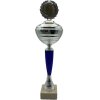 Atomia Šípkarská trofej strieborno-modrý pohár, 32cm vysoká