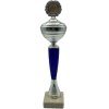 Atomia Šípkarská trofej strieborno-modrý pohár, 34,5cm vysoká