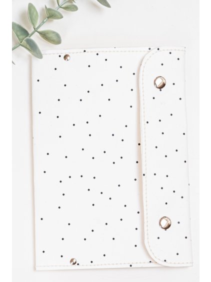 OBAL NA ZP černý puntík 1mm na bílé 1