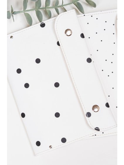 OBAL NA ZP černý puntík 5mm na bílé 1