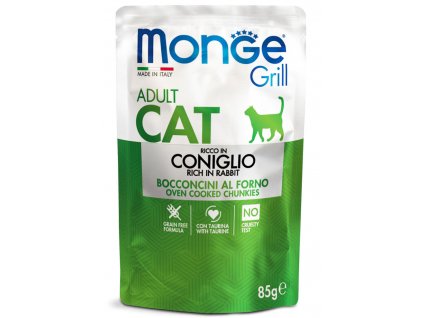 monge gatto umido grill bocconcini in jelly ricco in coniglio adult