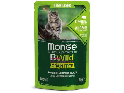 monge gatto umido bwild bocconcini cinghiale con ortaggi sterilised